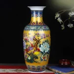 Height 18.11”(46cm) Pinterest Room Decor Jingdezhen Large Ceramic Floor Vase Ceramics & Pottery and Pottery Golden Flower Pot 5